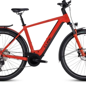 Cube Kathmandu Hybrid Exc 750 Electric Bike in Red/Black