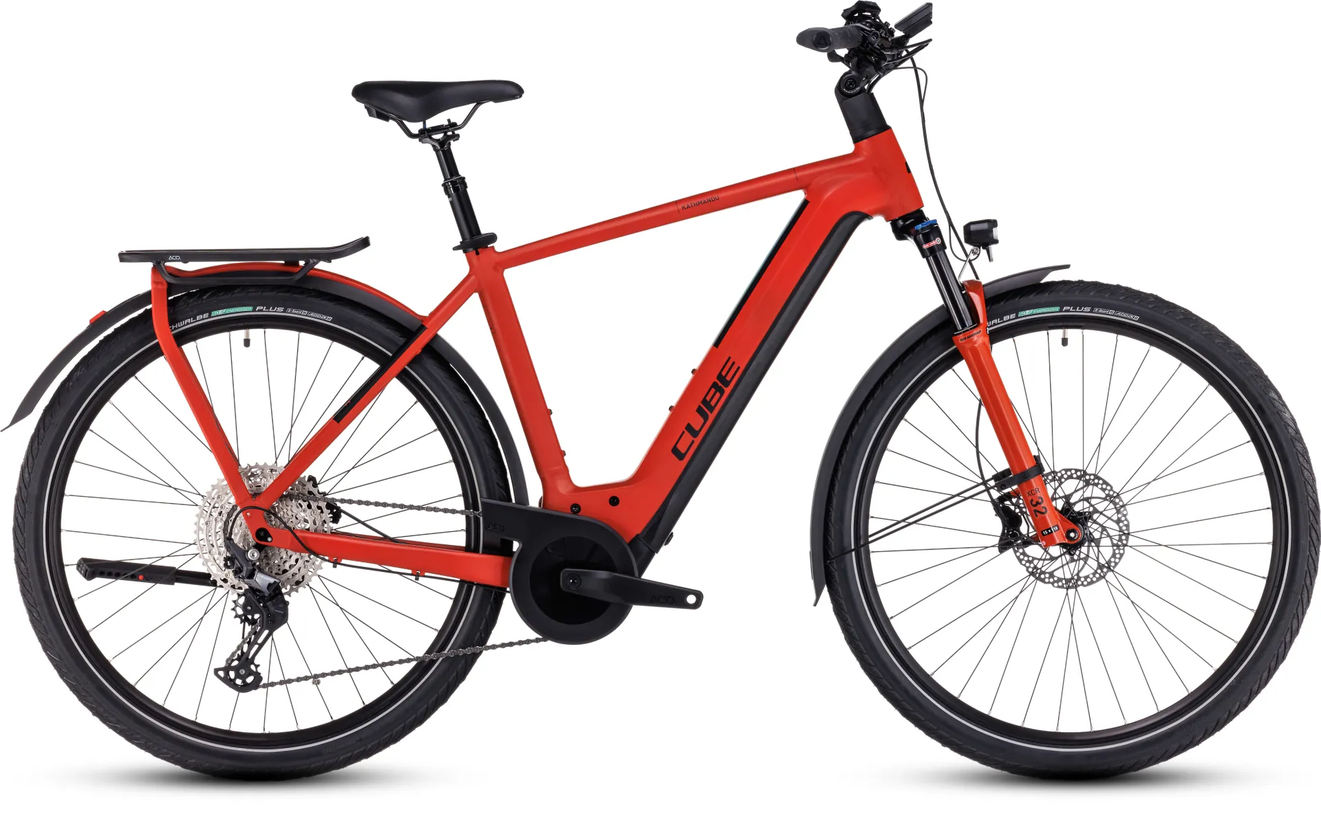 Cube Kathmandu Hybrid Exc 750 Electric Bike in Red/Black